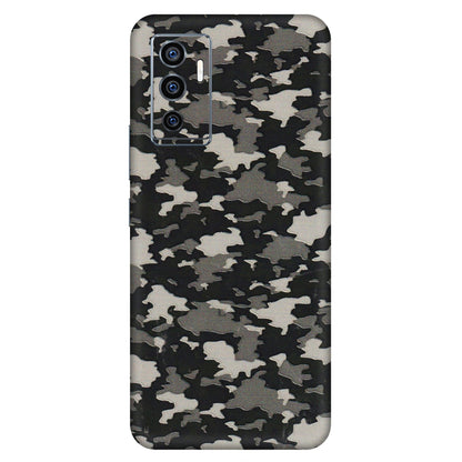 VIVO Z/V/X/T/U/S Series Phone Skins (All Models) - Black/Grey Camoflaunge - 3D Embossed Finish (L-142) Vivo V23e (5G)