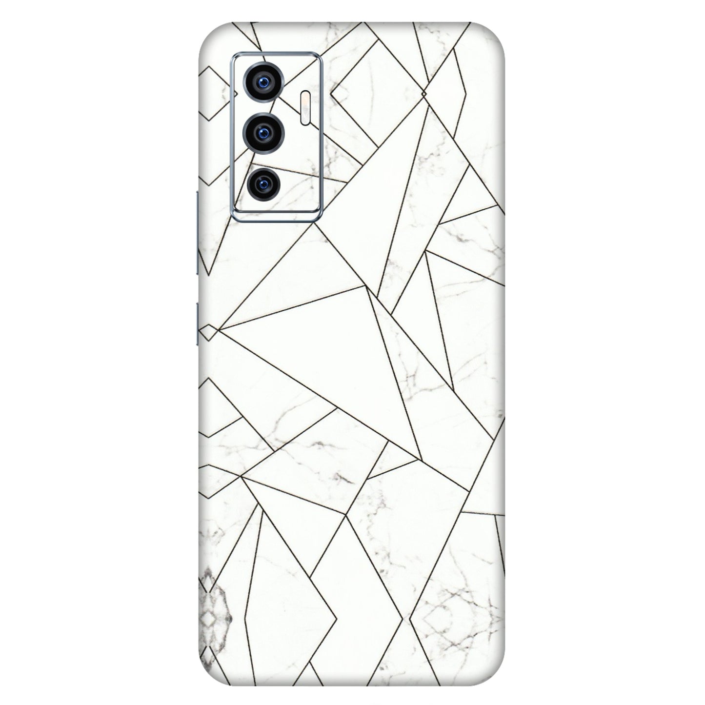 VIVO Z/V/X/T/U/S Series Phone Skins (All Models) - Luxury White Marble Effect - 3D Embossed Finish (L-168) Vivo V23e (5G)