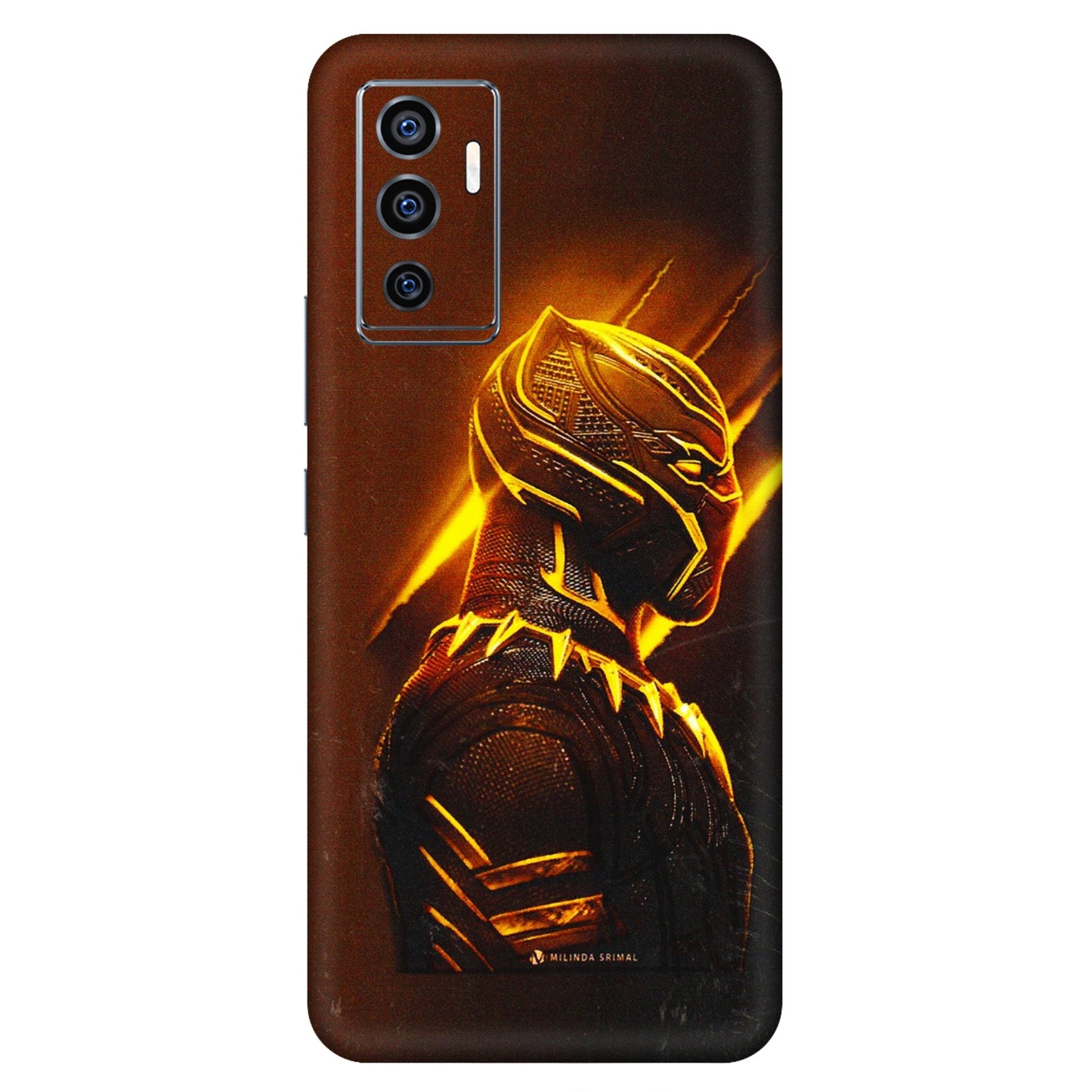 VIVO Z/V/X/T/U/S Series Phone Skins (All Models) - Gold Black Panther - 3D Embossed Finish (L-181) Vivo V23e (5G)