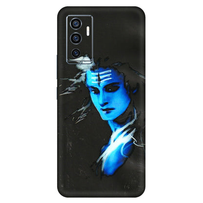 VIVO Z/V/X/T/U/S Series Phone Skins (All Models) - Har Har Mahadev Blue/Black - 3D Embossed Finish (L-185) Vivo V23e (5G)