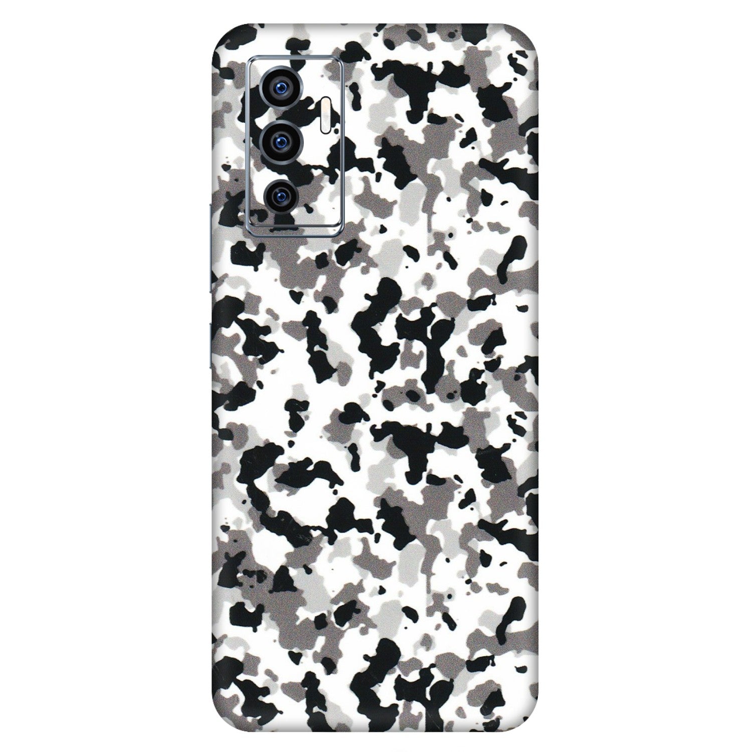 VIVO Z/V/X/T/U/S Series Phone Skins (All Models) - White Black Camouflage - 3D Embossed Finish (L-18) Vivo V23e (5G)