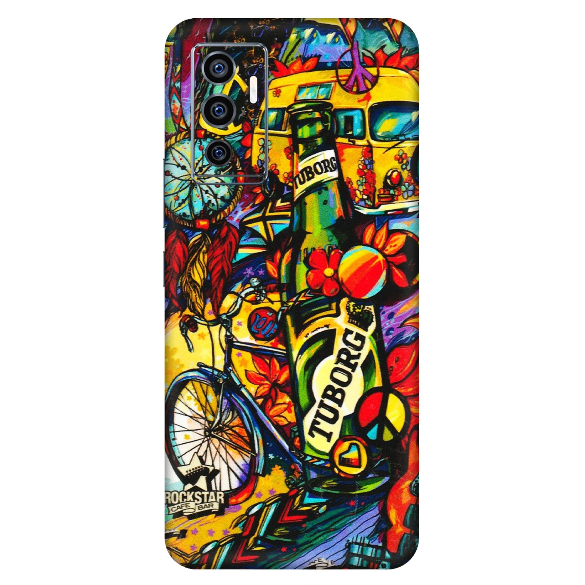 VIVO Z/V/X/T/U/S Series Phone Skins (All Models) - Cool Beer Bottle - 3D Embossed Finish (L-193) Vivo V23e (5G)