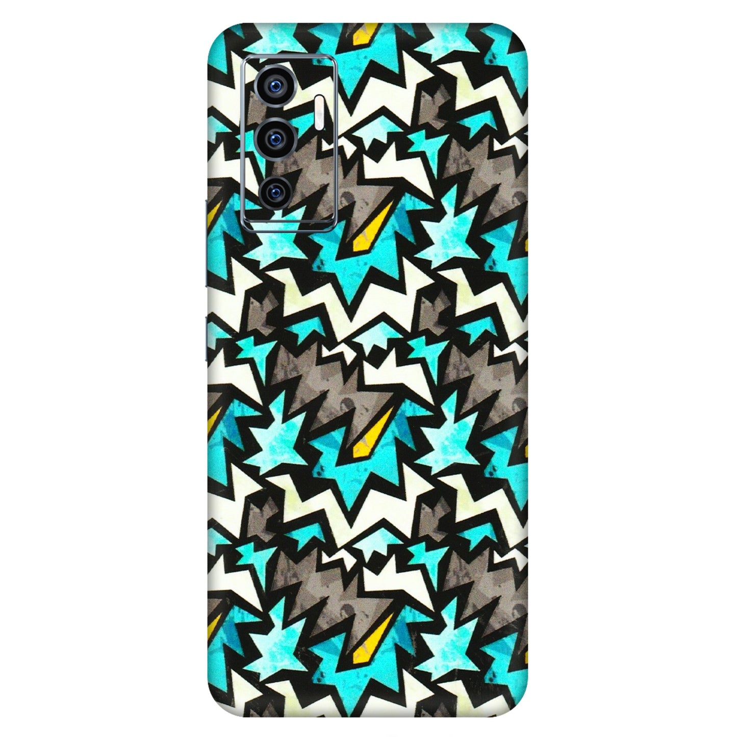 VIVO Z/V/X/T/U/S Series Phone Skins (All Models) - Funky Zig Zag - 3D Embossed Finish (L-223) Vivo V23e (5G)