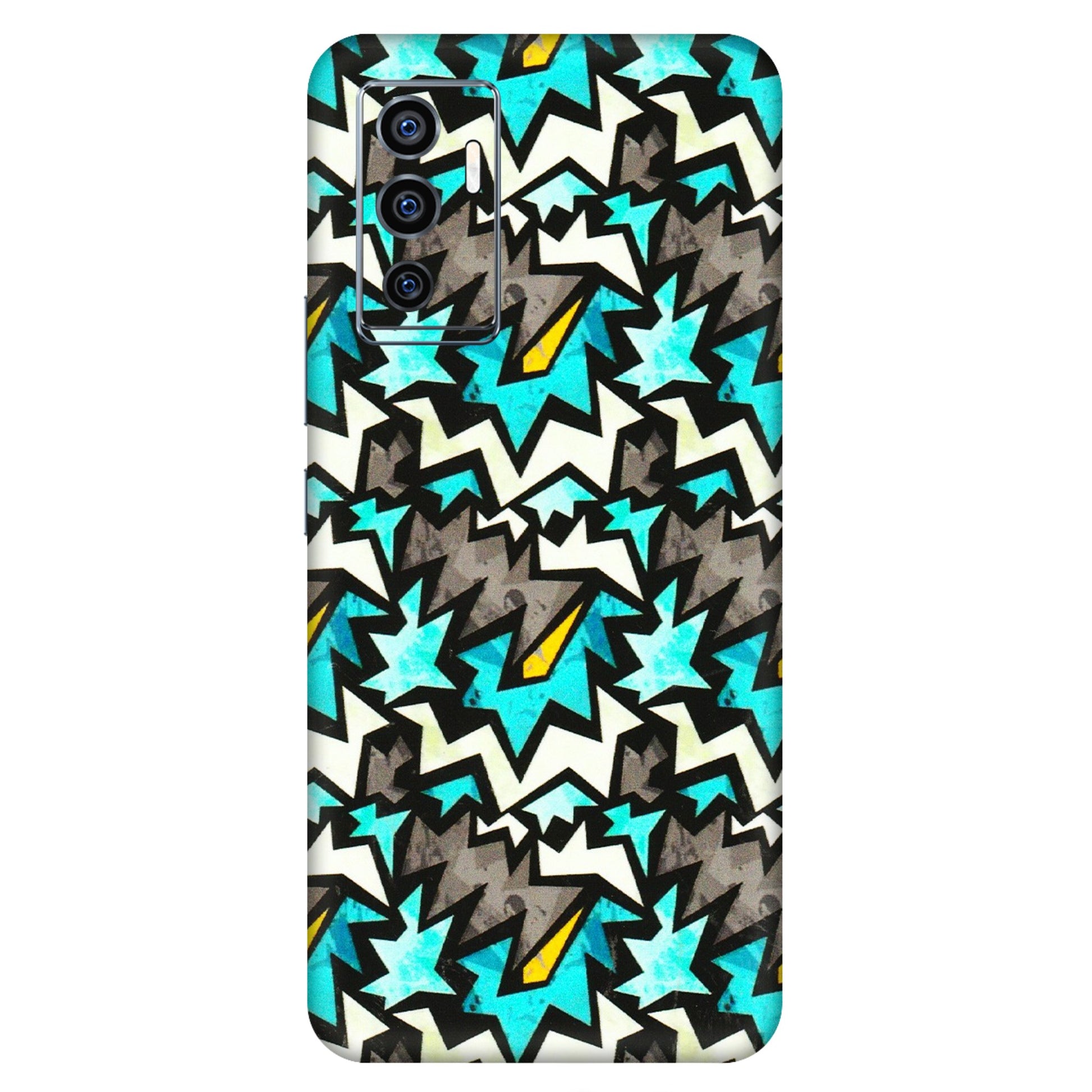 VIVO Z/V/X/T/U/S Series Phone Skins (All Models) - Funky Zig Zag - 3D Embossed Finish (L-223) Vivo V23e (5G)