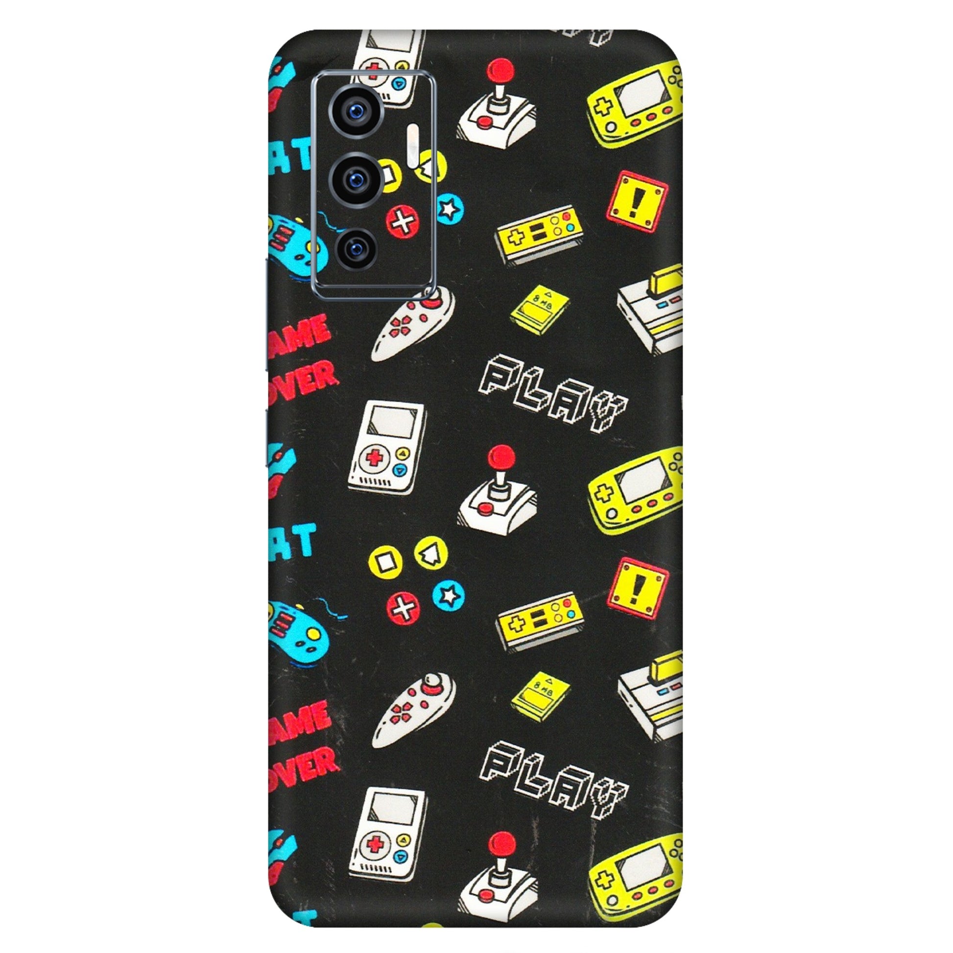 VIVO Z/V/X/T/U/S Series Phone Skins (All Models) - Gaming Doodles - 3D Embossed Finish (L-224) Vivo V23e (5G)