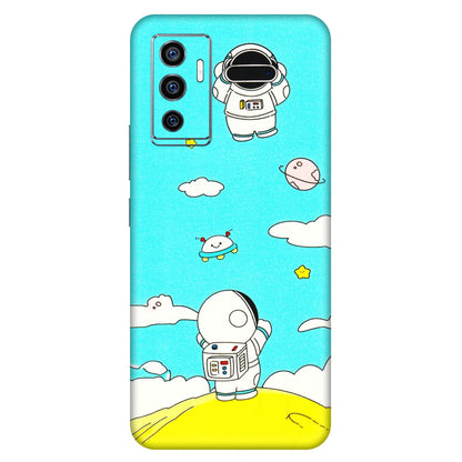 VIVO Z/V/X/T/U/S Series Phone Skins (All Models) - Blue Skies Astro Float - 3D Embossed Finish (L-230) Vivo V23e (5G)