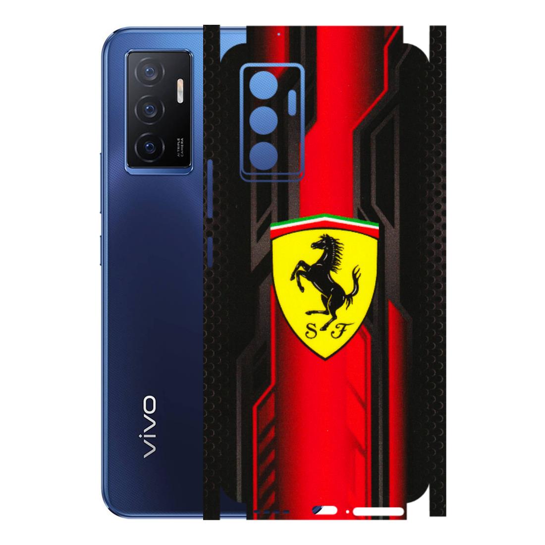 VIVO Z/V/X/T/U/S Series Phone Skins (All Models) - Black Ferrari Logo - 3D Embossed Finish (L-253) Vivo V23e (5G)