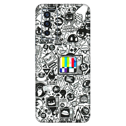 VIVO Z/V/X/T/U/S Series Phone Skins (All Models) - Doodles Positive Art - 3D Embossed Finish (L-263) Vivo V23e (5G)
