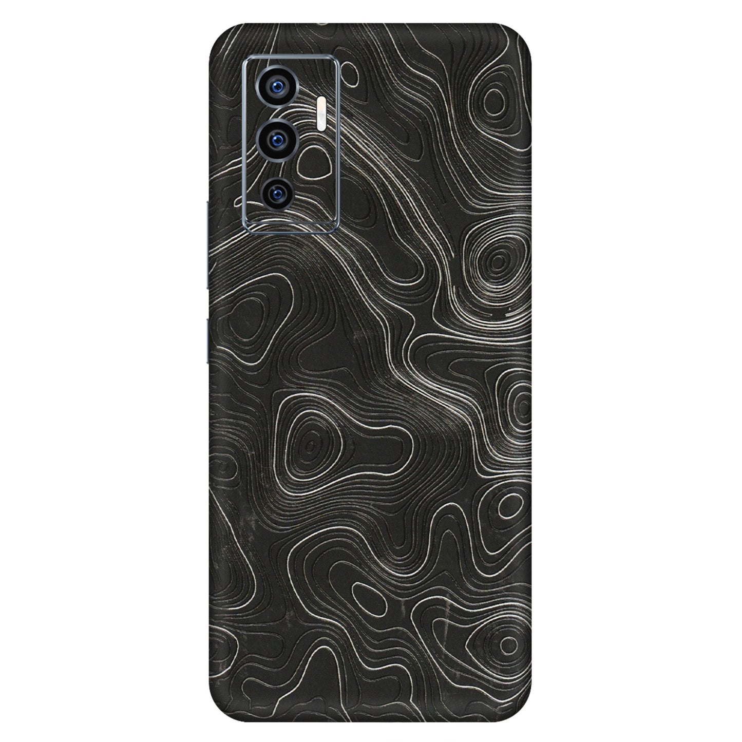 VIVO Z/V/X/T/U/S Series Phone Skins (All Models) - Abstract White Line Map - 3D Embossed Finish (L-269) Vivo V23e (5G)