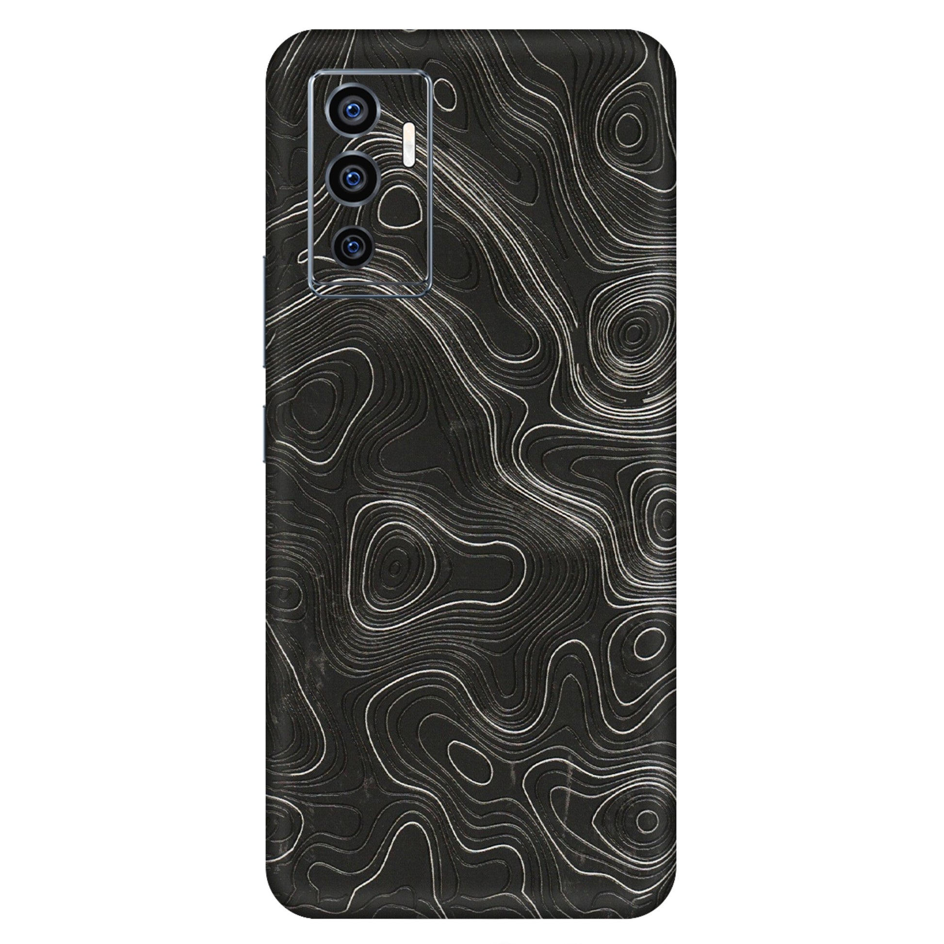 VIVO Z/V/X/T/U/S Series Phone Skins (All Models) - Abstract White Line Map - 3D Embossed Finish (L-269) Vivo V23e (5G)