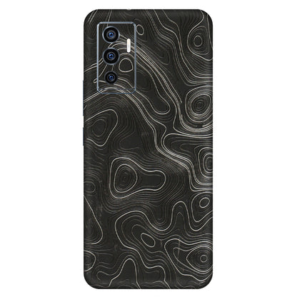 VIVO Z/V/X/T/U/S Series Phone Skins (All Models) - Abstract White Line Map - 3D Embossed Finish (L-269) Vivo V23e (5G)