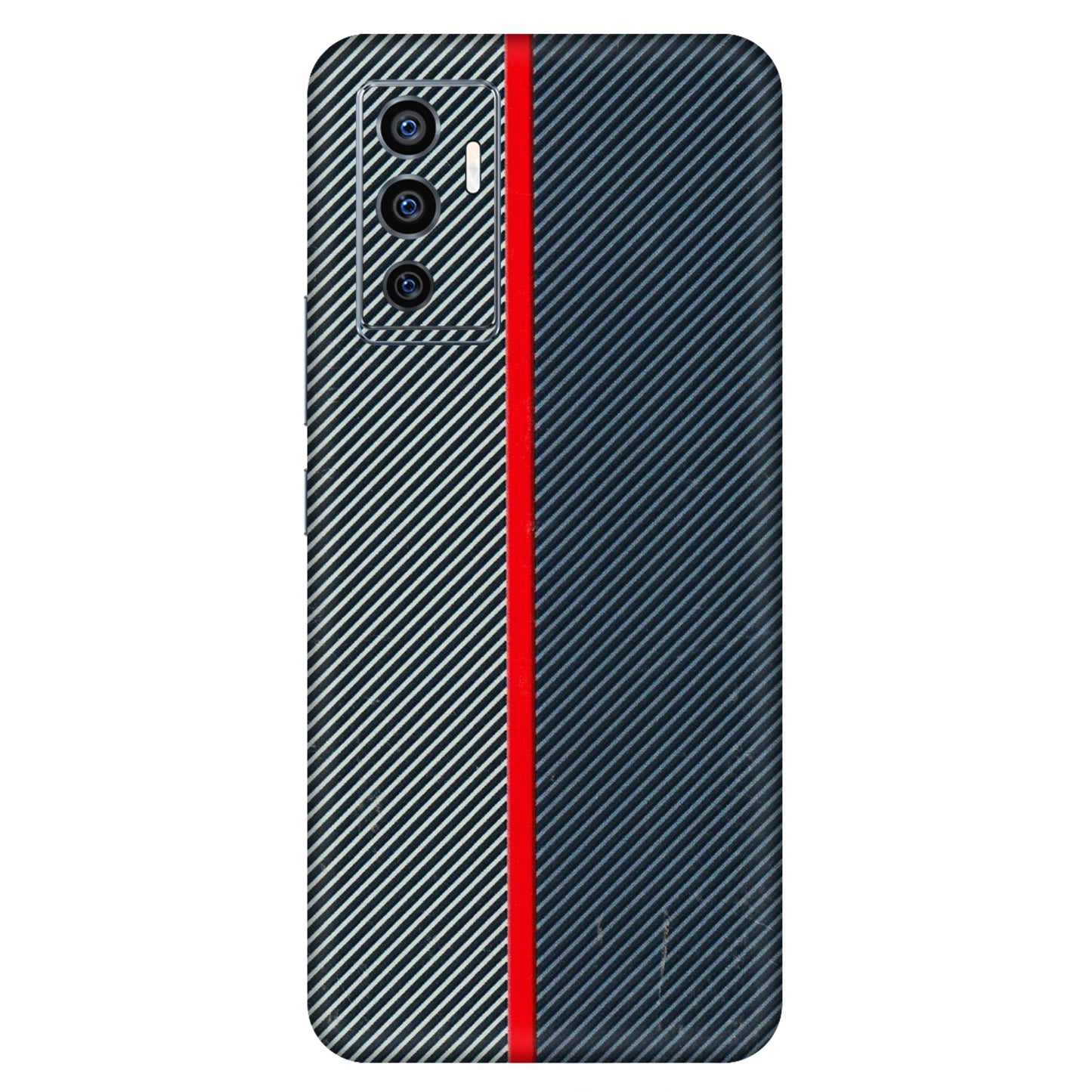 VIVO Z/V/X/T/U/S Series Phone Skins (All Models) - Blue Sober Lines - 3D Embossed Finish (L-305) Vivo V23e (5G)