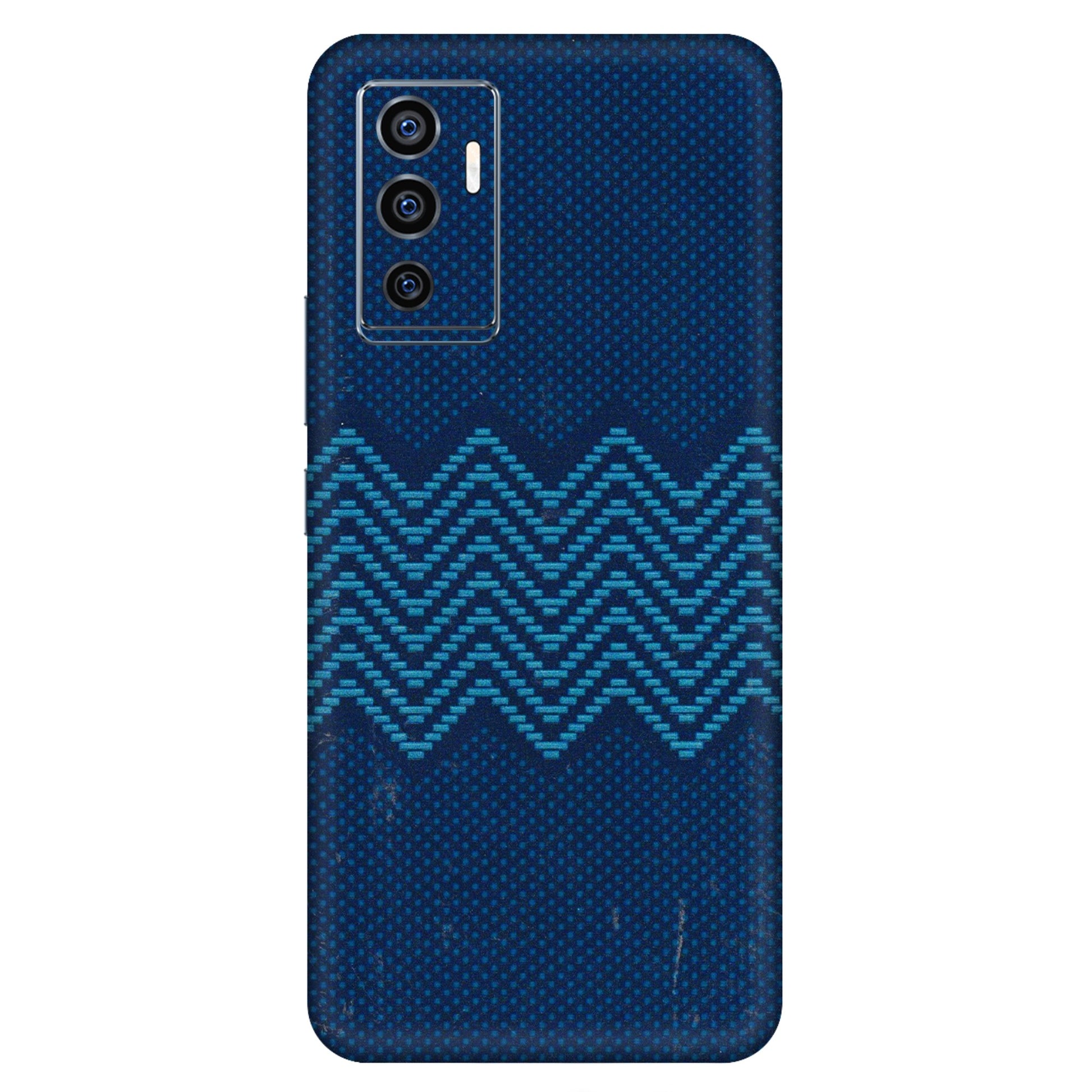 VIVO Z/V/X/T/U/S Series Phone Skins (All Models) - Blue Sober Waves - 3D Embossed Finish (L-306) Vivo V23e (5G)