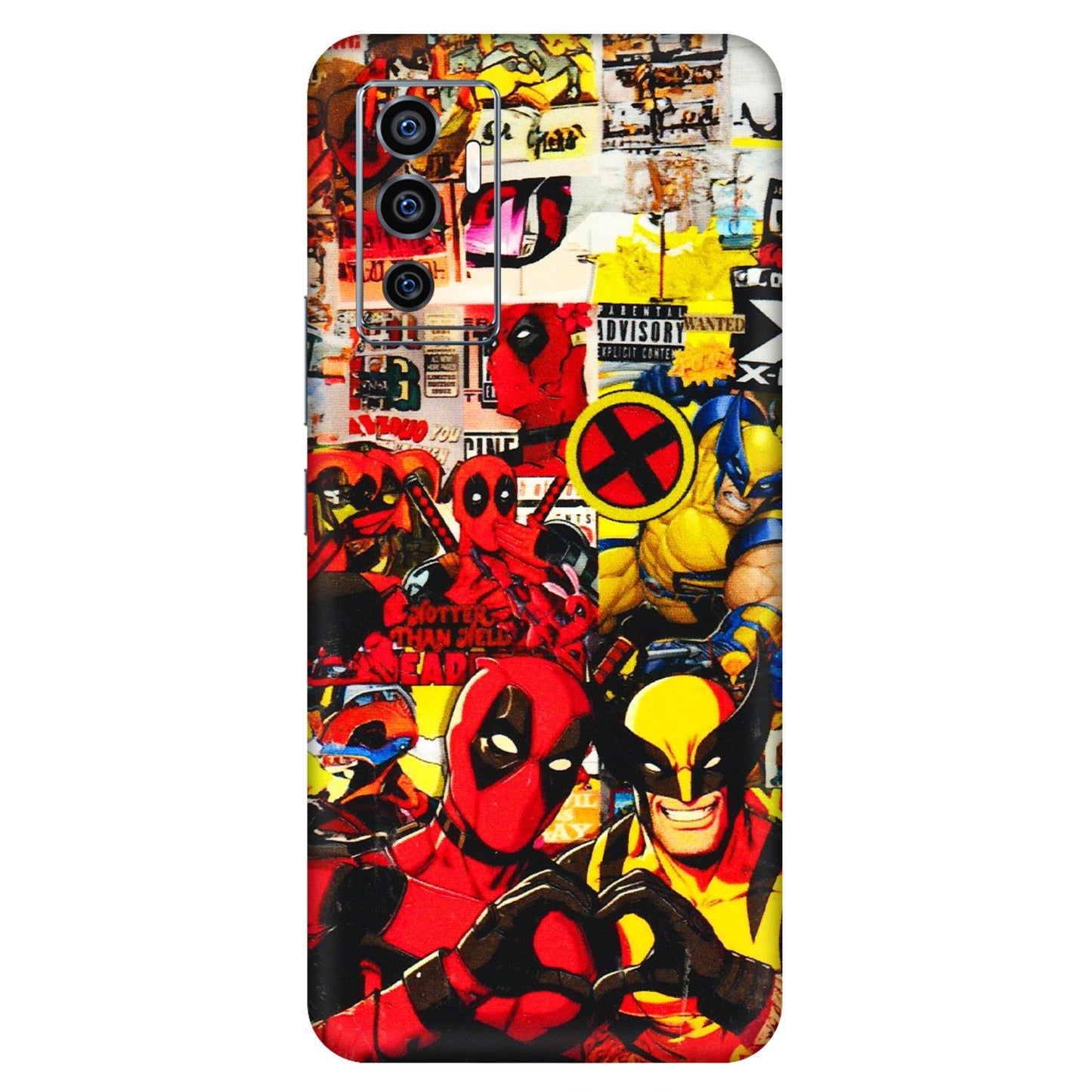 VIVO Z/V/X/T/U/S Series Phone Skins (All Models) - Spidy Wolverine - 3D Embossed Finish (L-310) Vivo V23e (5G)