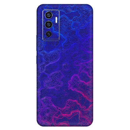 VIVO Z/V/X/T/U/S Series Phone Skins (All Models) - Purple Ripples Swirl - 3D Embossed Finish (L-314) Vivo V23e (5G)