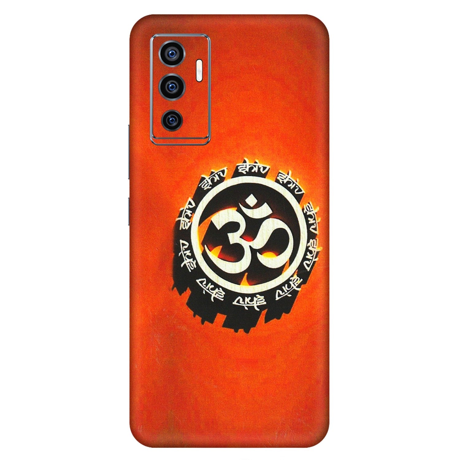 VIVO Z/V/X/T/U/S Series Phone Skins (All Models) - Aum Shiv Orange - 3D Embossed Finish (L-32) Vivo V23e (5G)