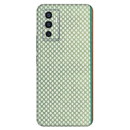 VIVO Z/V/X/T/U/S Series Phone Skins (All Models) - Gucci Fabric Pattern - 3D Embossed Finish (L-73) Vivo V23e (5G)