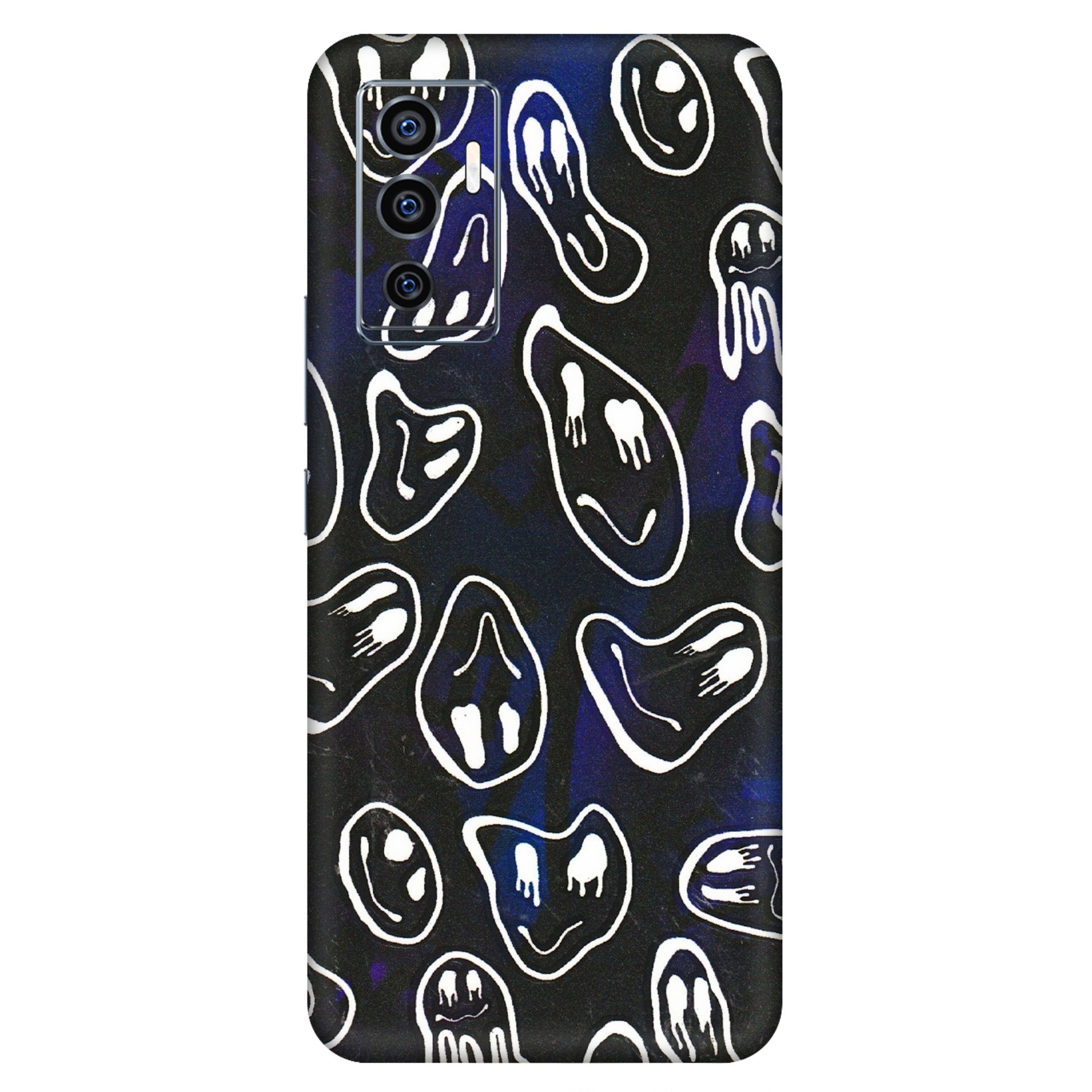 VIVO Z/V/X/T/U/S Series Phone Skins (All Models) - Distorted Smileys - 3D Embossed Finish (L-92) Vivo V23e (5G)