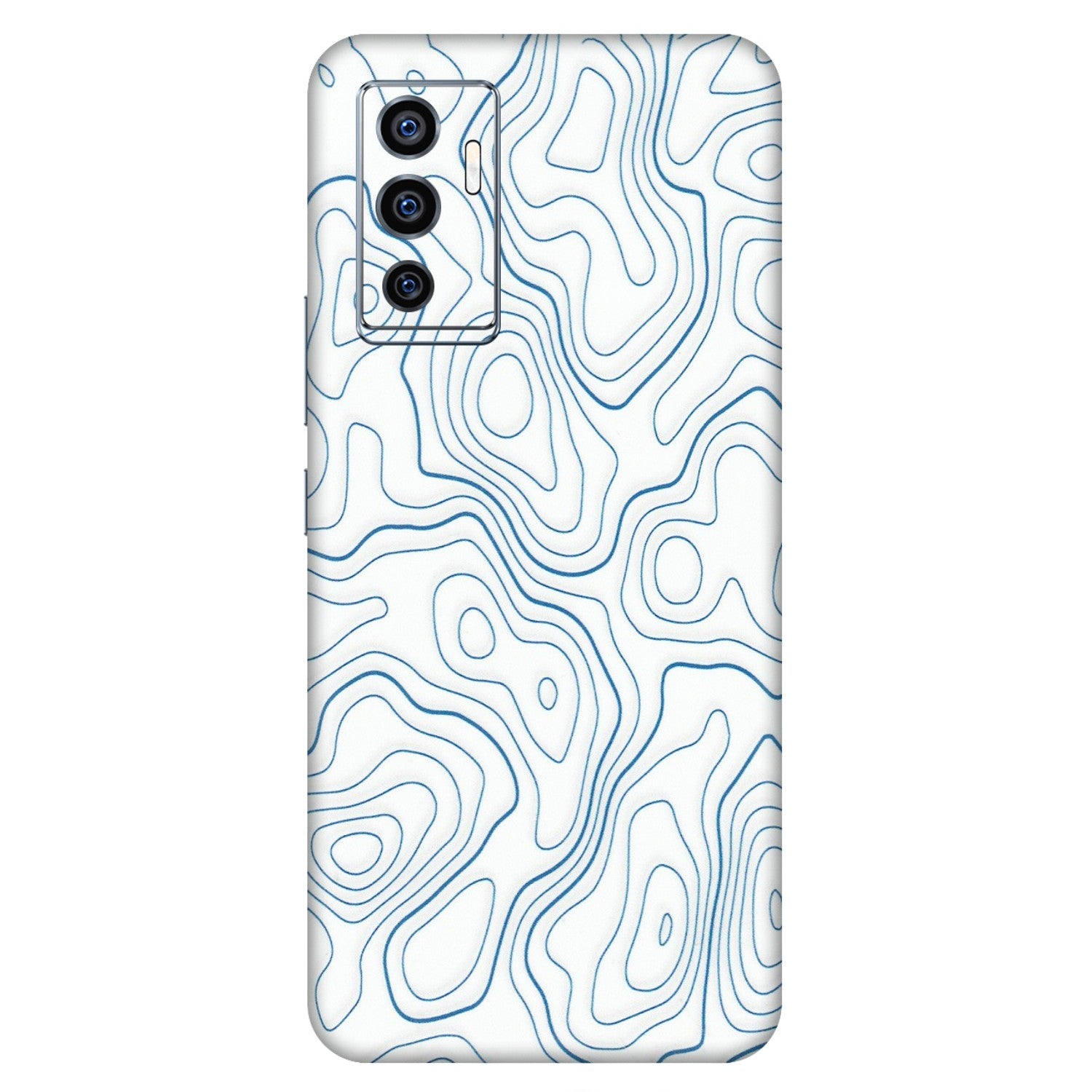 VIVO Z/V/X/T/U/S Series Phone Skins (All Models) - Blue And White Swirls - Matte Finish (M-139) Vivo V23e (5G)