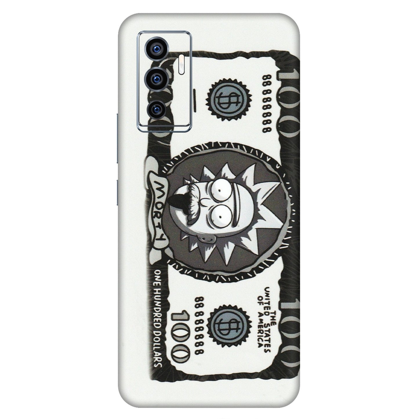 VIVO Z/V/X/T/U/S Series Phone Skins (All Models) - Rick And Morty Hundred Dollar Anime - Matte Finish (M-161) Vivo V23e (5G)