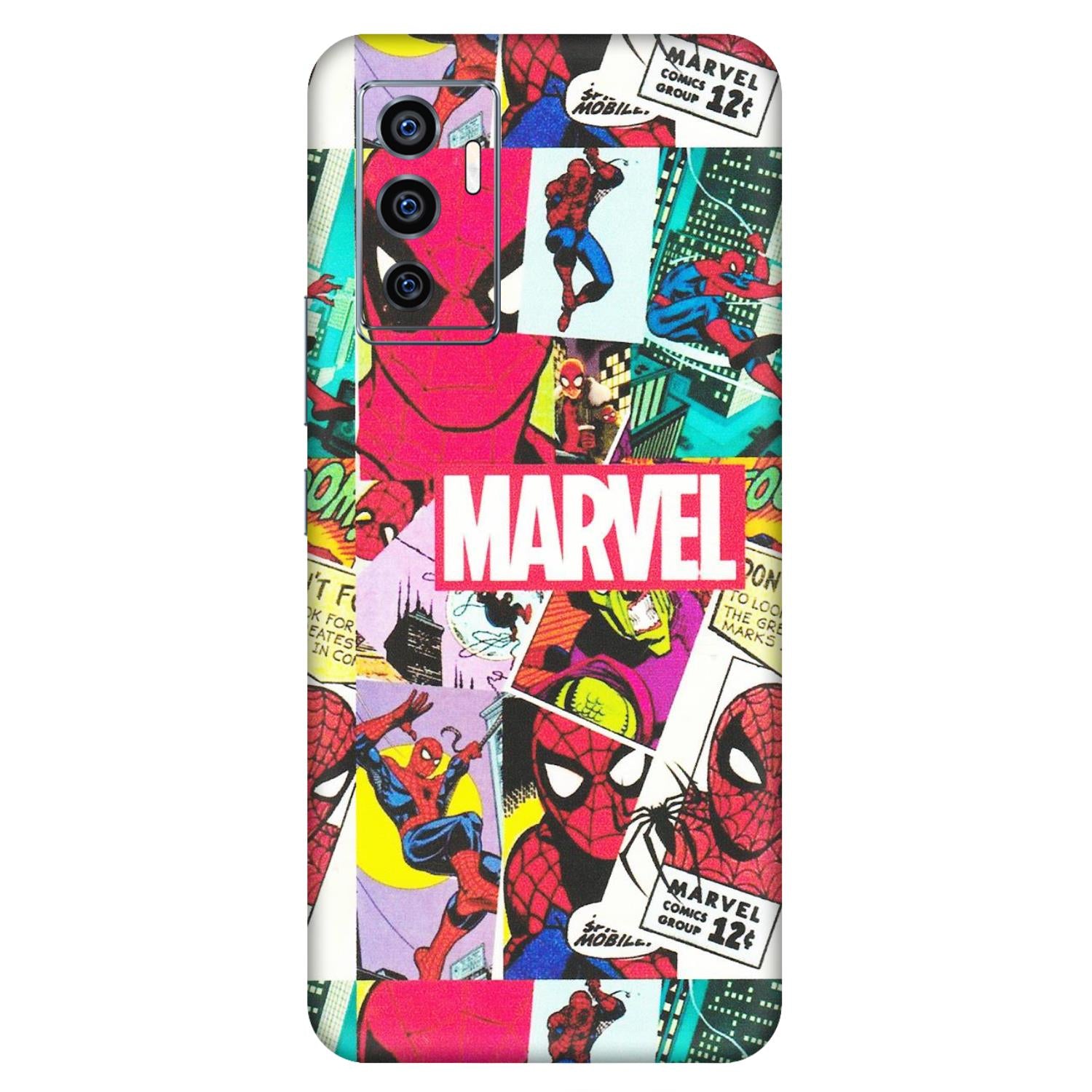 VIVO Z/V/X/T/U/S Series Phone Skins (All Models) - Marvel Comic Spiderman Grafitti - Matte Finish (M-72) Vivo V23e (5G)