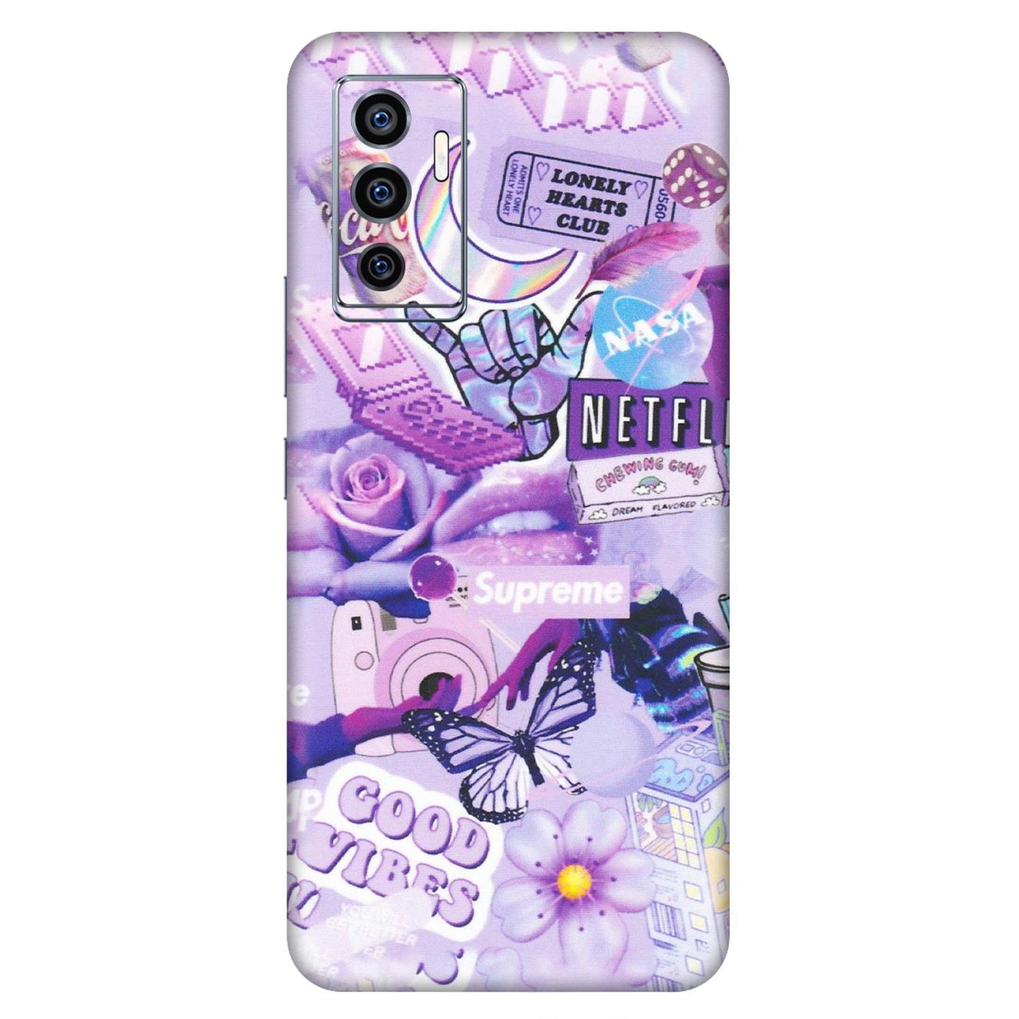VIVO Z/V/X/T/U/S Series Phone Skins (All Models) - Supreme Purple Magic - Matte Finish (M-88) Vivo V23e (5G)