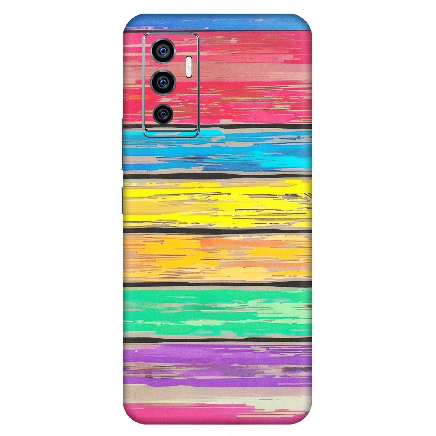 VIVO Z/V/X/T/U/S Series Phone Skins (All Models) - Multi Colour Wooden Wall - Matte Finish (M-96) Vivo V23e (5G)