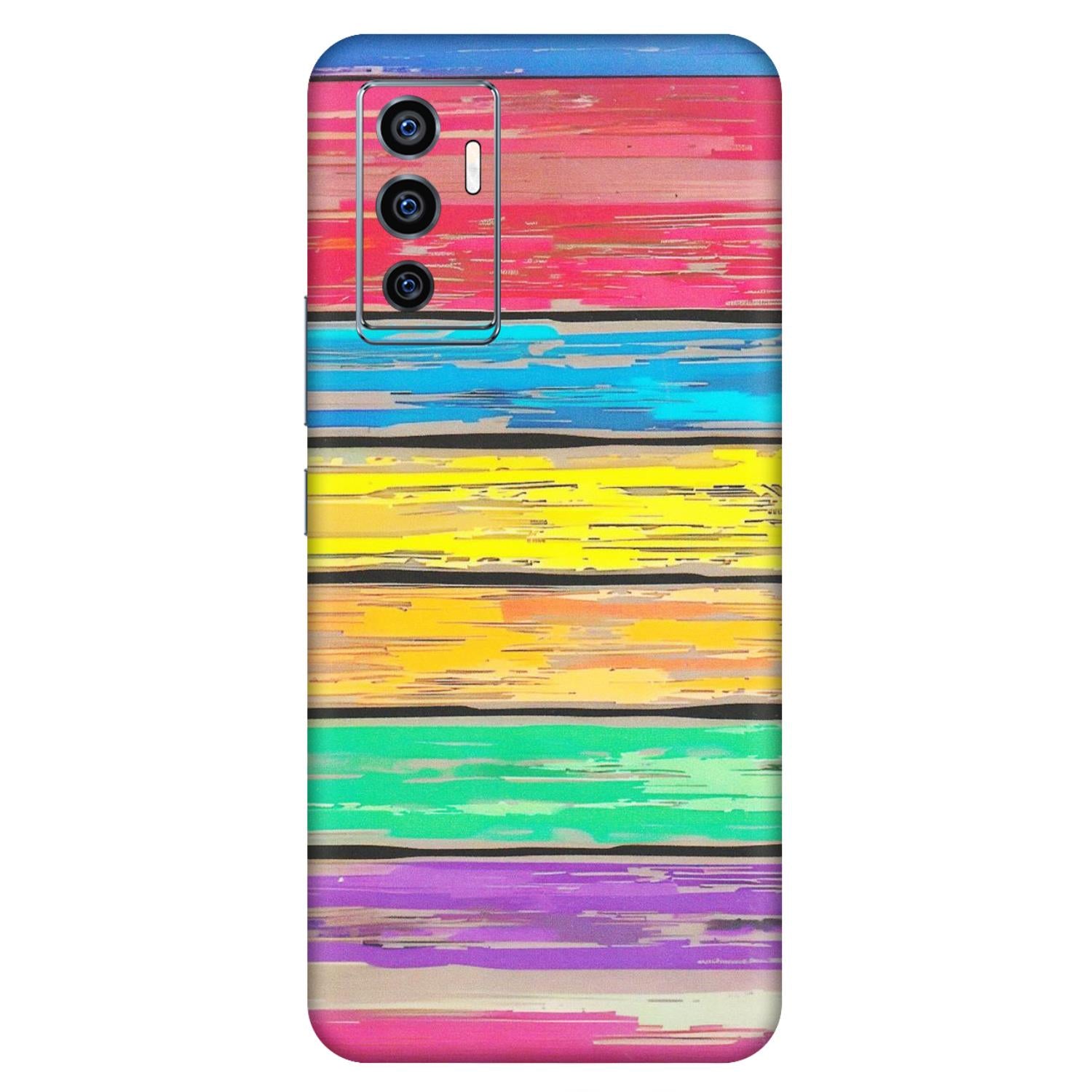 VIVO Z/V/X/T/U/S Series Phone Skins (All Models) - Multi Colour Wooden Wall - Matte Finish (M-96) Vivo V23e (5G)