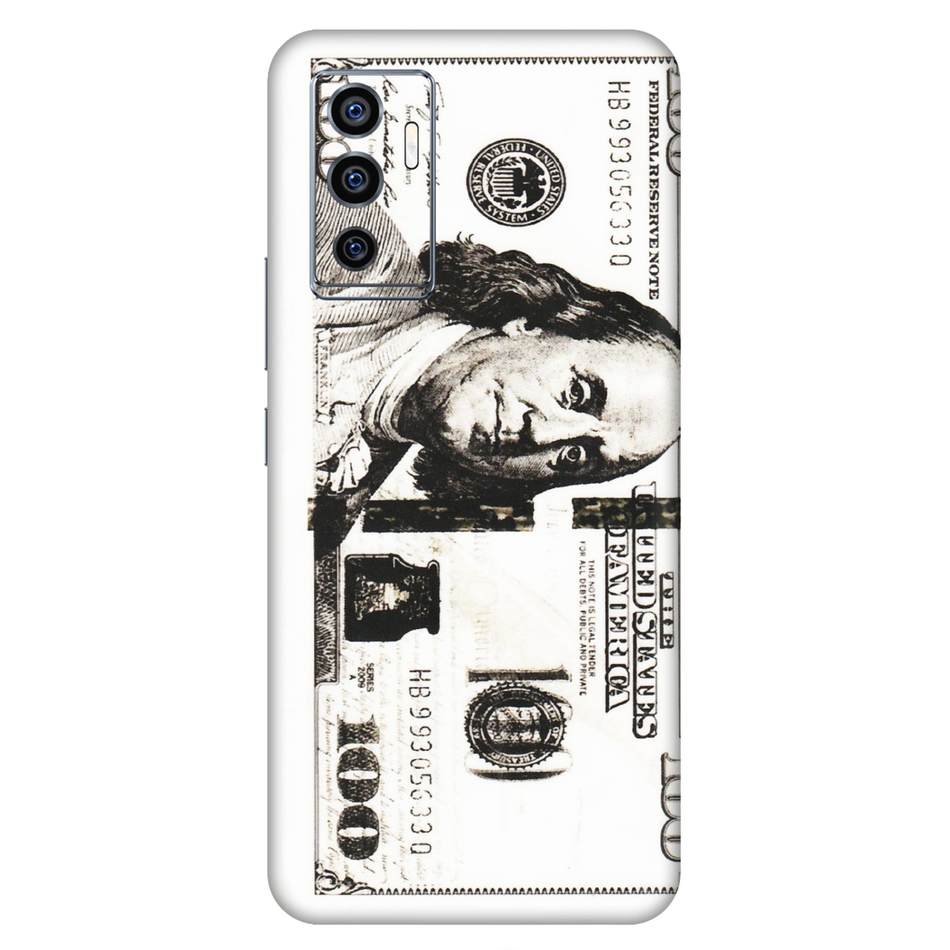 VIVO Z/V/X/T/U/S Series Phone Skins (All Models) - 100 Dollar Currency - Transparent Finish (T-01) Vivo V23e (5G)