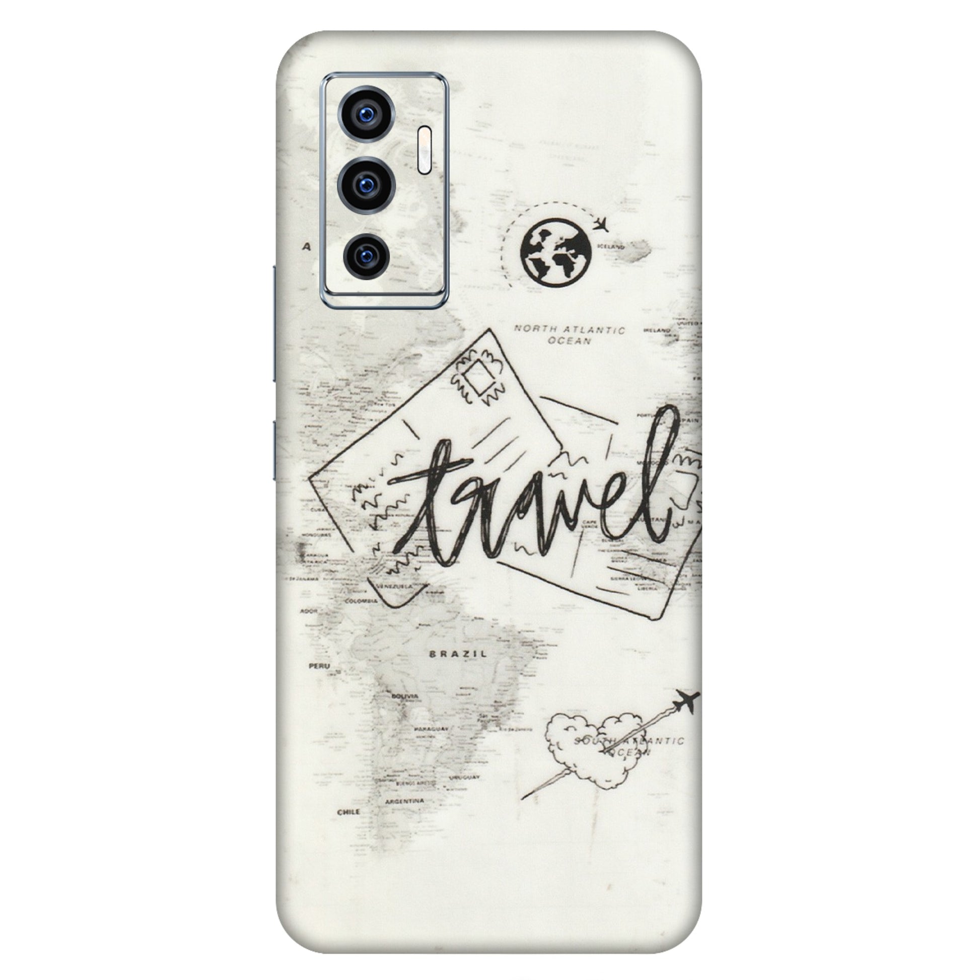 VIVO Z/V/X/T/U/S Series Phone Skins (All Models) - Travel Ticket - Transparent Finish (T-06) Vivo V23e (5G)