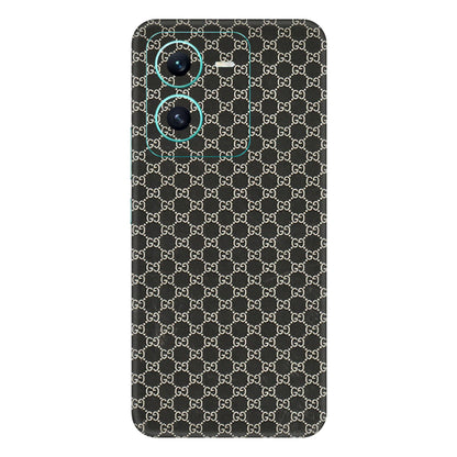 VIVO Z/V/X/T/U/S Series Phone Skins (All Models) - Black G Print - 3D Embossed Finish (L-109) Vivo V25 (5G)