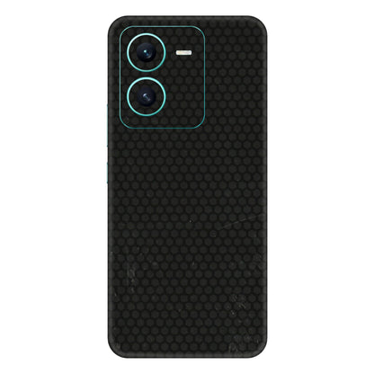 VIVO Z/V/X/T/U/S Series Phone Skins (All Models) - Black honeycomb - 3D Embossed Finish (L-114) Vivo V25 (5G)