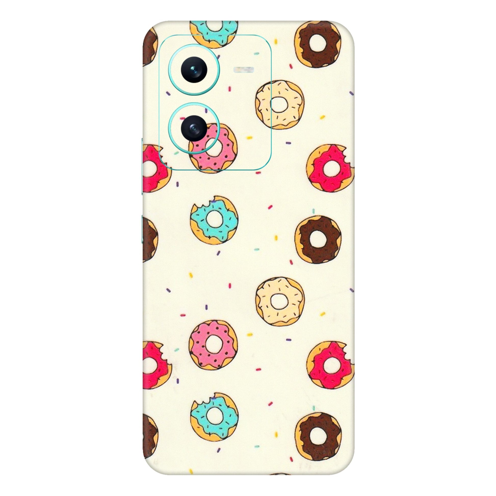VIVO Z/V/X/T/U/S Series Phone Skins (All Models) - Mini Donuts Doodle Art - 3D Embossed Finish (L-122) Vivo V25 (5G)