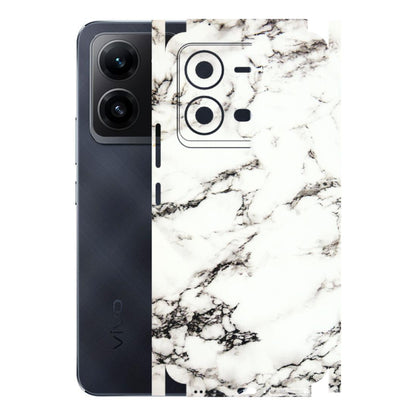 VIVO Z/V/X/T/U/S Series Phone Skins (All Models) - Black and White Marble Texture - 3D Embossed Finish (L-124) Vivo V25 (5G)