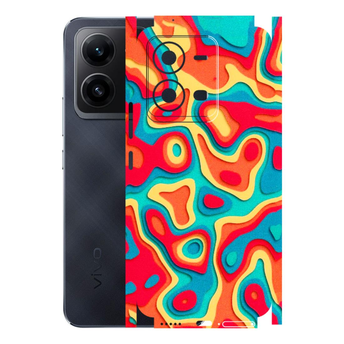 VIVO Z/V/X/T/U/S Series Phone Skins (All Models) - Abstract Swirl - 3D Embossed Finish (L-150) Vivo V25 (5G)