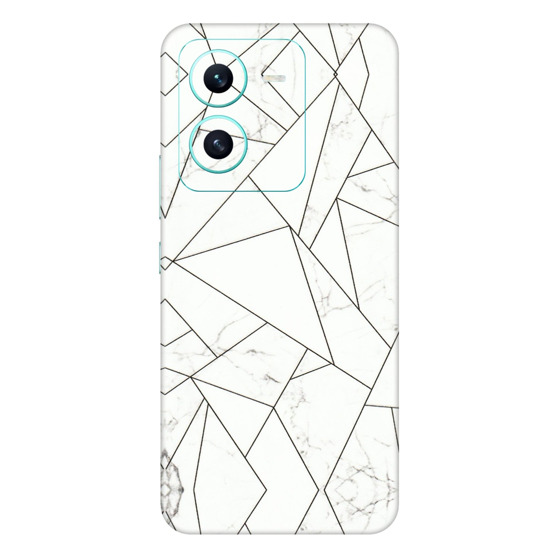 VIVO Z/V/X/T/U/S Series Phone Skins (All Models) - Luxury White Marble Effect - 3D Embossed Finish (L-168) Vivo V25 (5G)