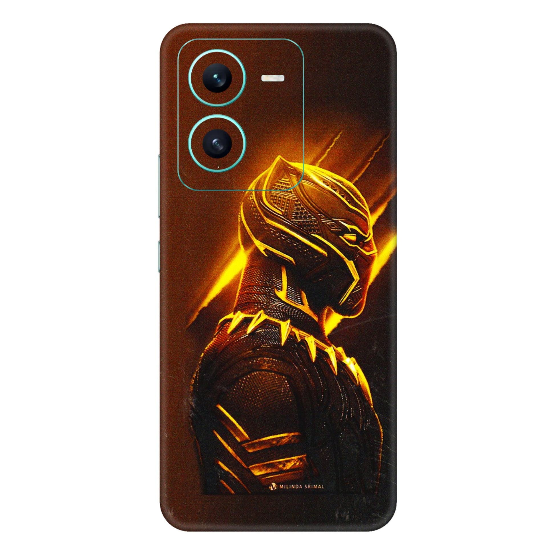 VIVO Z/V/X/T/U/S Series Phone Skins (All Models) - Gold Black Panther - 3D Embossed Finish (L-181) Vivo V25 (5G)