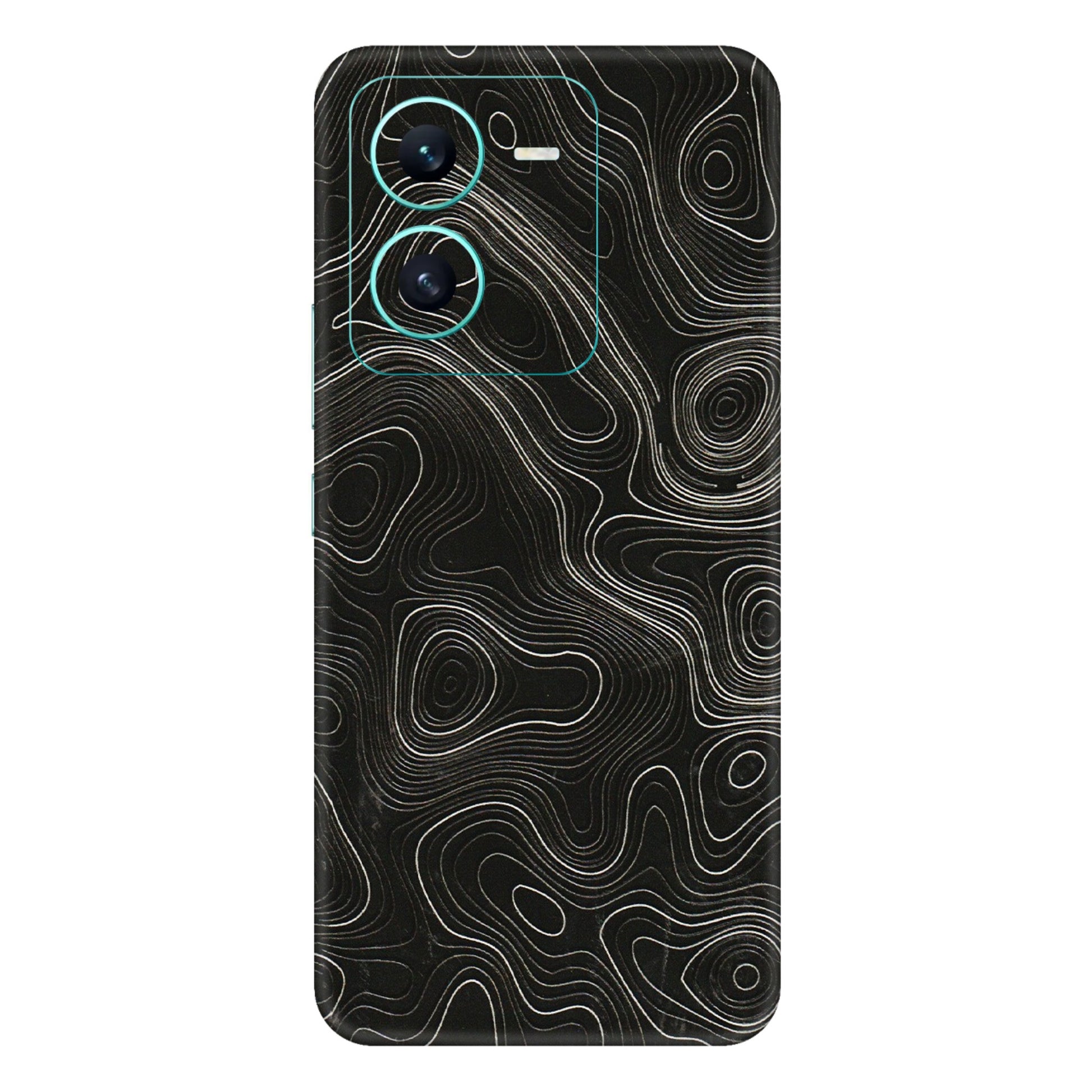 VIVO Z/V/X/T/U/S Series Phone Skins (All Models) - Black Swirl - 3D Embossed Finish (L-196) Vivo V25 (5G)