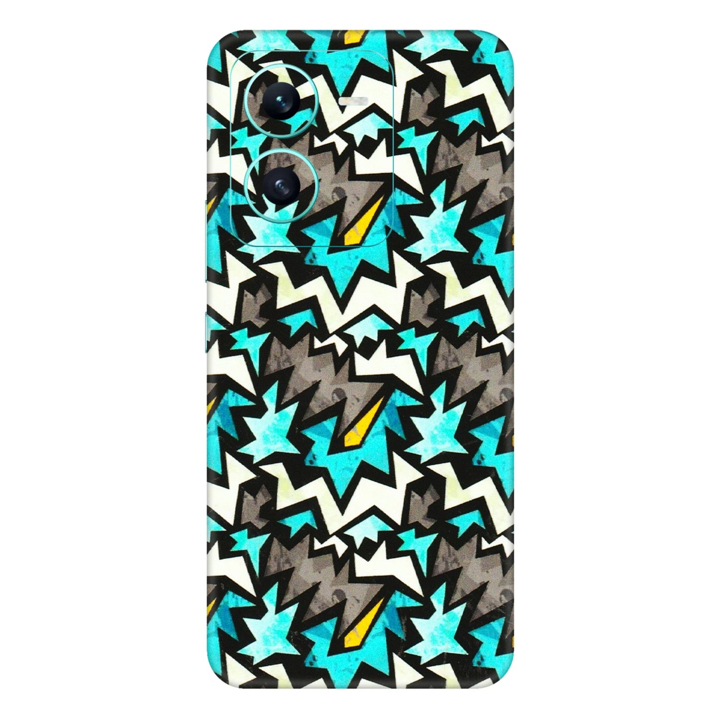 VIVO Z/V/X/T/U/S Series Phone Skins (All Models) - Funky Zig Zag - 3D Embossed Finish (L-223) Vivo V25 (5G)
