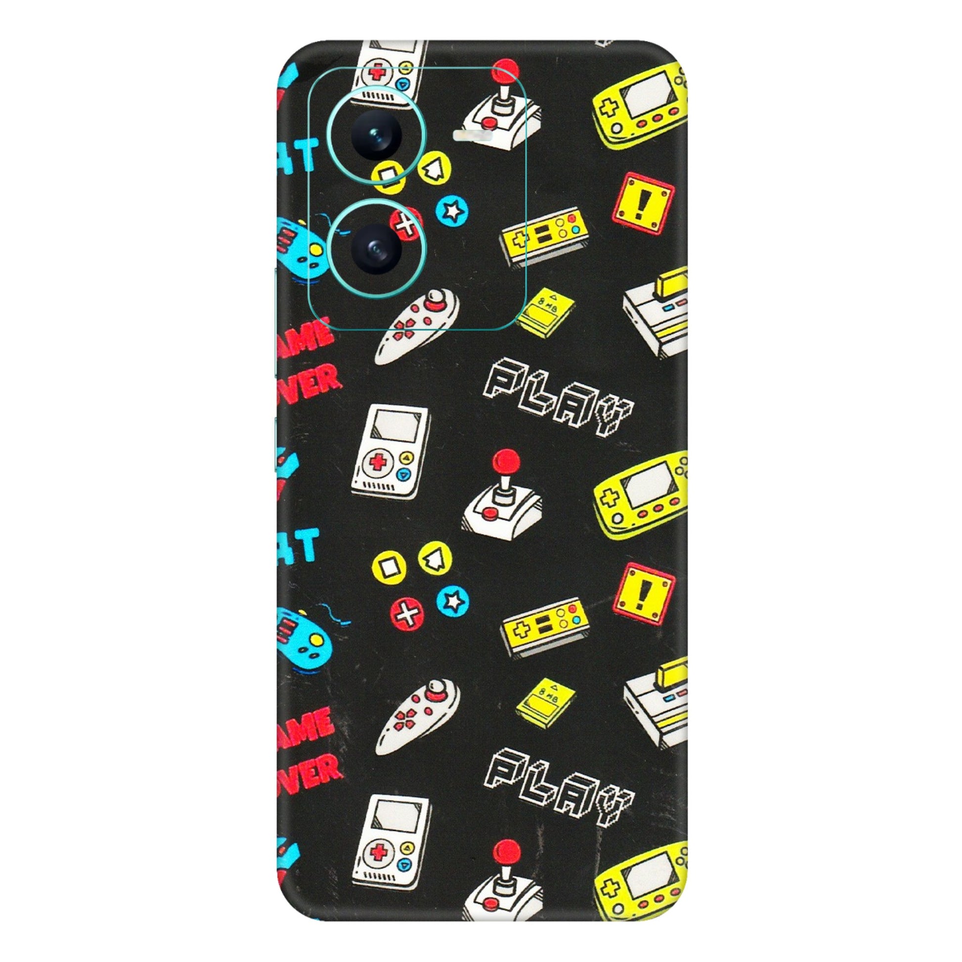 VIVO Z/V/X/T/U/S Series Phone Skins (All Models) - Gaming Doodles - 3D Embossed Finish (L-224) Vivo V25 (5G)