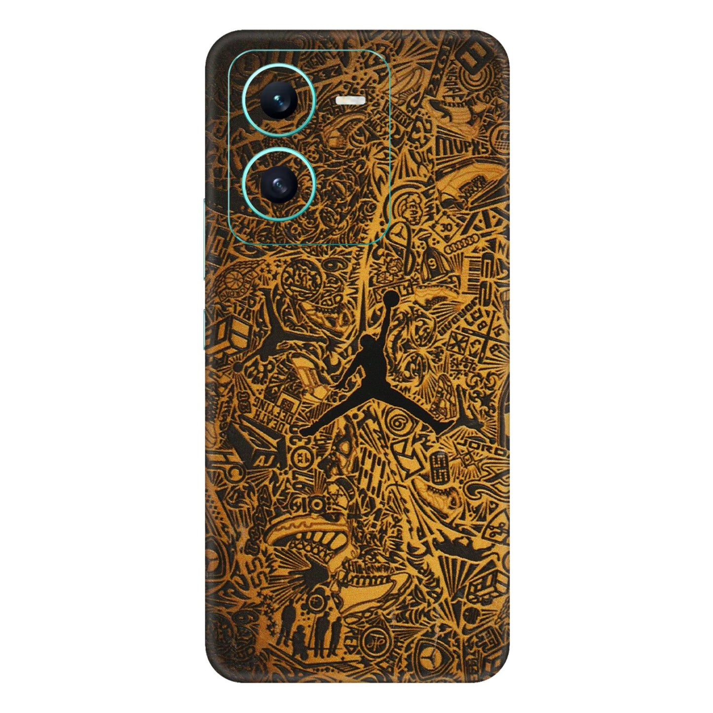 VIVO Z/V/X/T/U/S Series Phone Skins (All Models) - Premium Gold Basketball Player - 3D Embossed Finish (L-236) Vivo V25 (5G)