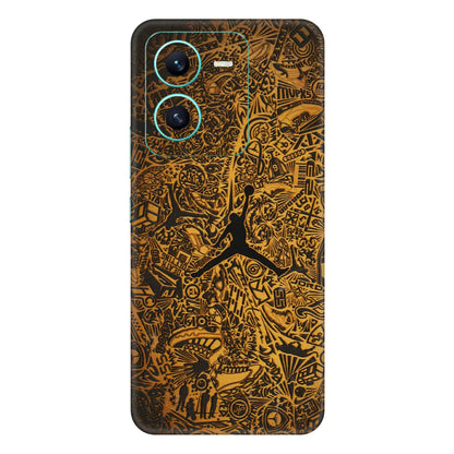 VIVO Z/V/X/T/U/S Series Phone Skins (All Models) - Premium Gold Basketball Player - 3D Embossed Finish (L-236) Vivo V25 (5G)