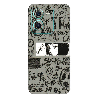 VIVO Z/V/X/T/U/S Series Phone Skins (All Models) - Never Have Love Anime - 3D Embossed Finish (L-260) Vivo V25 (5G)