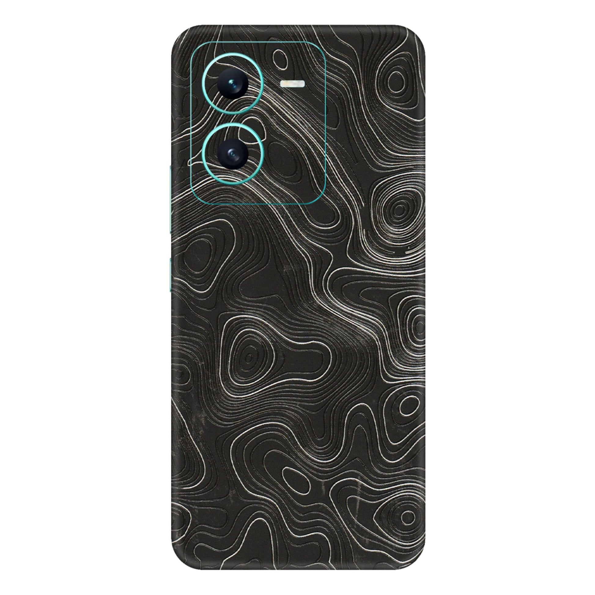 VIVO Z/V/X/T/U/S Series Phone Skins (All Models) - Abstract White Line Map - 3D Embossed Finish (L-269) Vivo V25 (5G)