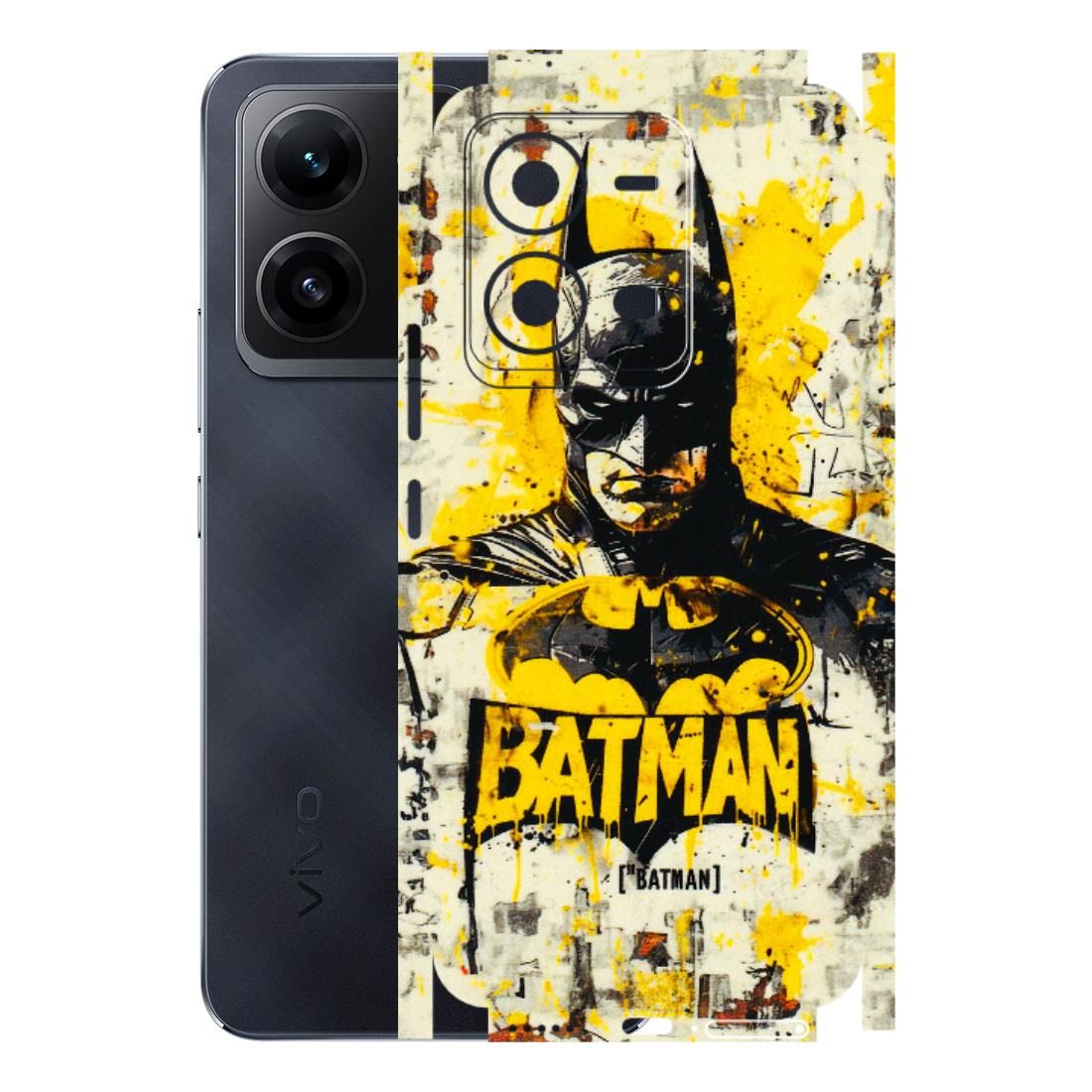 VIVO Z/V/X/T/U/S Series Phone Skins (All Models) - Batman Yellow BT - 3D Embossed Finish (L-304) Vivo V25 (5G)