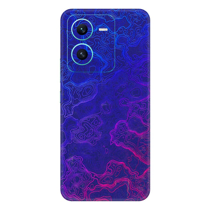 VIVO Z/V/X/T/U/S Series Phone Skins (All Models) - Purple Ripples Swirl - 3D Embossed Finish (L-314) Vivo V25 (5G)