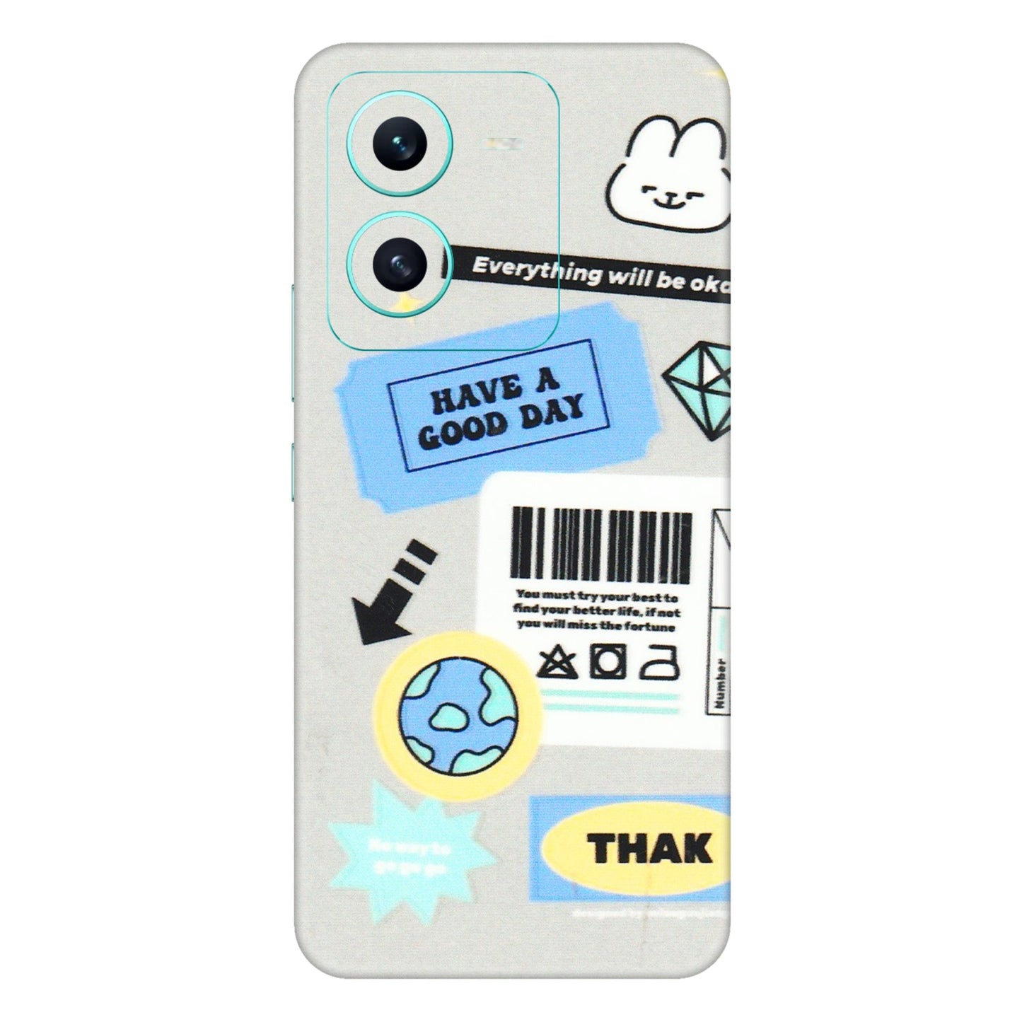 VIVO Z/V/X/T/U/S Series Phone Skins (All Models) - Will Be Okay Design - 3D Embossed Finish (L-316) Vivo V25 (5G)