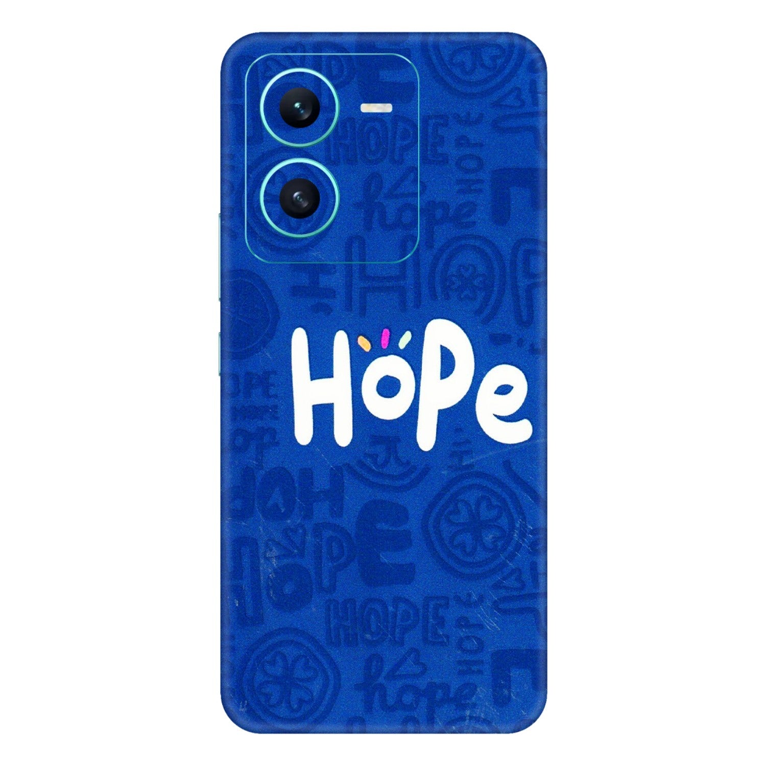 VIVO Z/V/X/T/U/S Series Phone Skins (All Models) - Hope Doodles Blue - 3D Embossed Finish (L-43) Vivo V25 (5G)