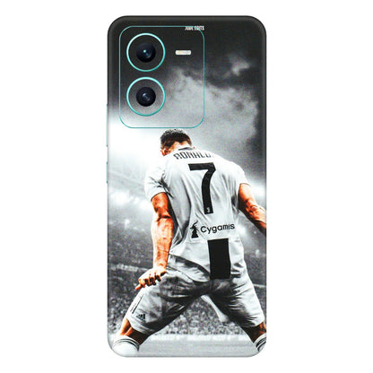 VIVO Z/V/X/T/U/S Series Phone Skins (All Models) - Ronaldo CR7 Crazy - 3D Embossed Finish (L-44) Vivo V25 (5G)