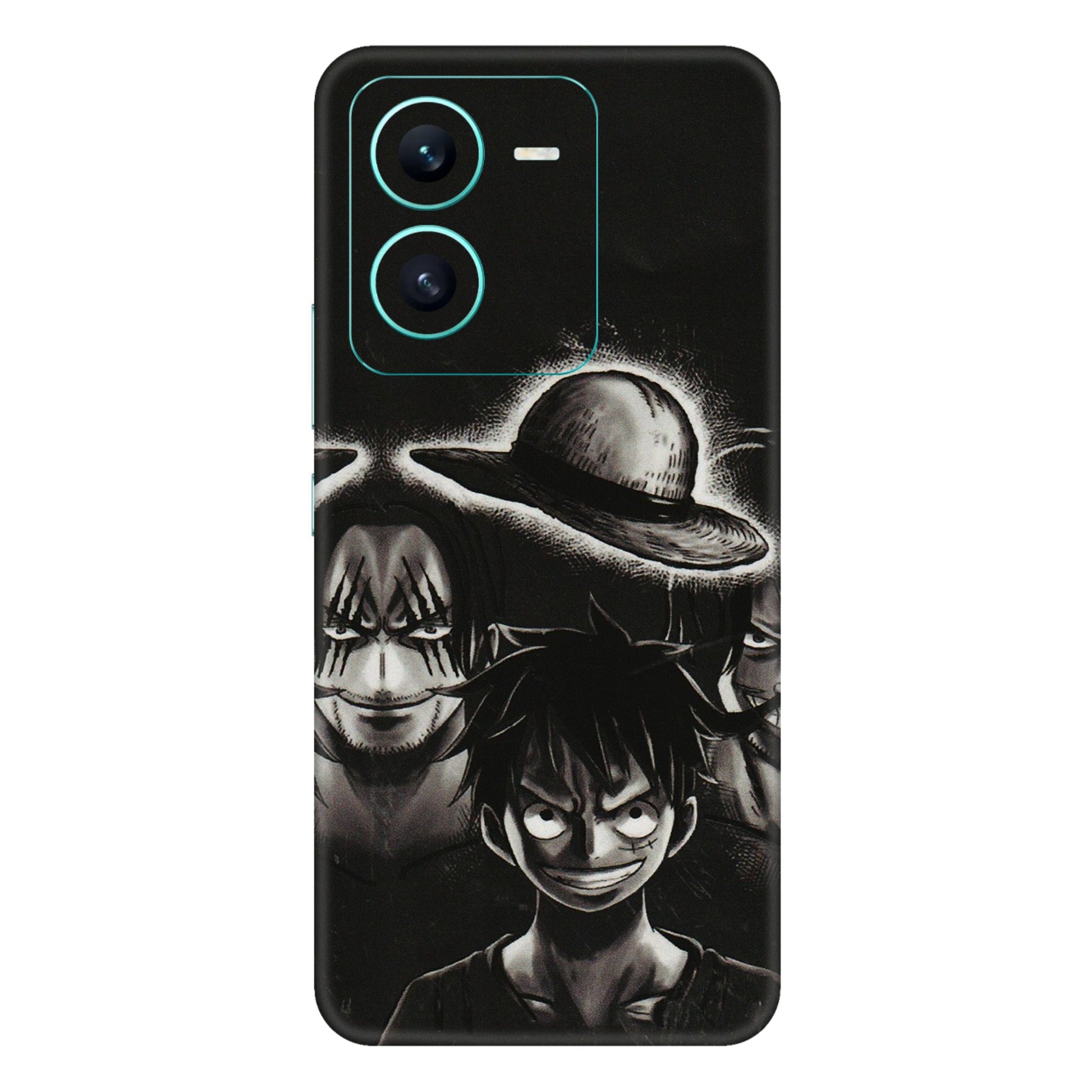 VIVO Z/V/X/T/U/S Series Phone Skins (All Models) - Black Luffy Hat - 3D Embossed Finish (L-57) Vivo V25 (5G)